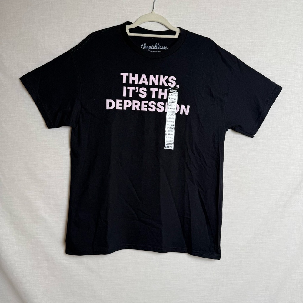 Threadless “Thanks, It’s the Depression” graphic tee Size Large